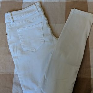 Stretch white skinny jeans